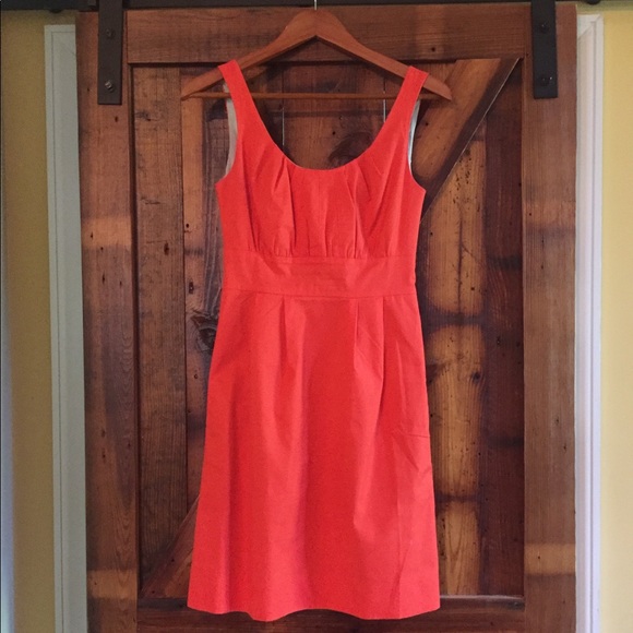 J. Crew Dresses & Skirts - J. Crew Orange Ruched Neck Dress